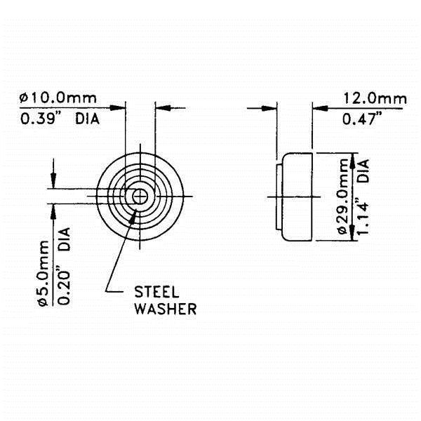 F1633 - Penn Elcom - F1633 - Medium Rubber Foot