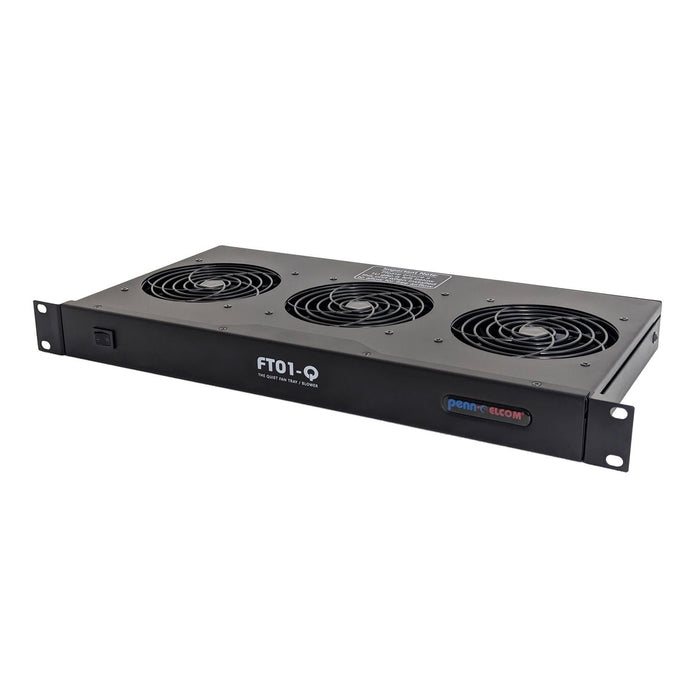 FT01-Q - Penn Elcom - FT01-Q - Quiet and versatile Rack Fan Unit. Easy switch from a 1U fan tray to a 6U blower.