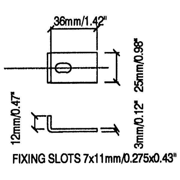 G0755 - Penn Elcom - G0755 - 36mm Long Black Speaker Clamp