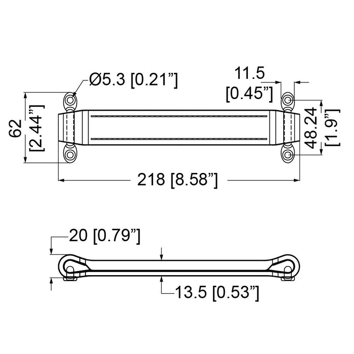 H1008 - Penn Elcom - H1008 - 218mm Leather Look Handle.