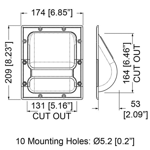 H1024 - Penn Elcom - H1024 Recessed Bar Handle.