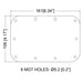 H1085 - Penn Elcom - H1085 - Solid Backplate for Medium Recessed Handles