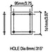 H1460 - Penn Elcom - H1460 - Backplate for use with Shackle H1435.