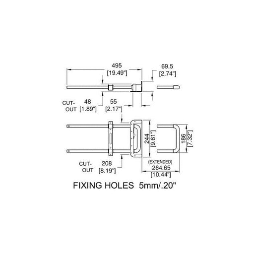 H2000 - Penn Elcom - H2000 - Recessed Pull-Out Handle.