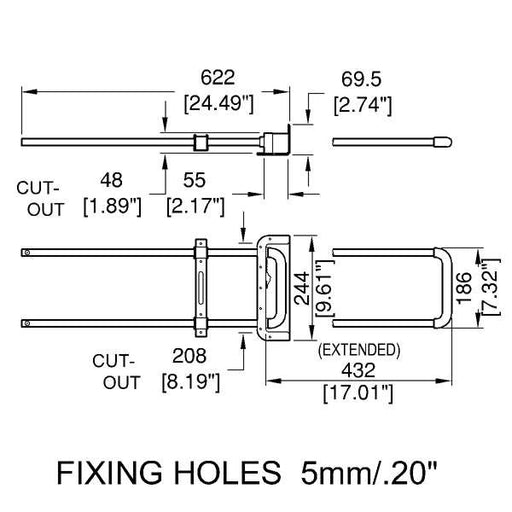 H2017 - Penn Elcom - H2017 - Recessed Pull-Out Handle.