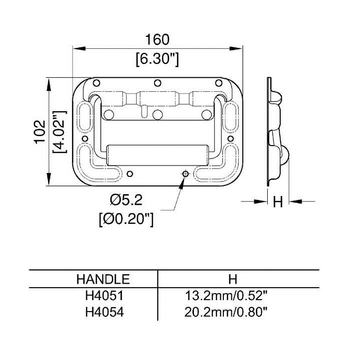 H4051Z - Penn Elcom - H4051Z - Surface Mount Flip Handle.
