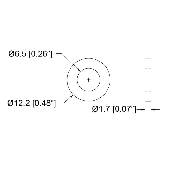 HSM6FW - Penn Elcom - HSM6FW - M6 Flat Black Plastic Washer