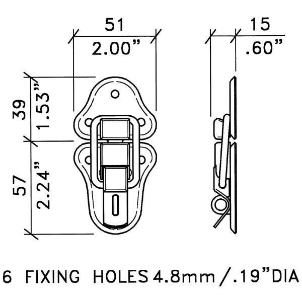 L0565N - Penn Elcom - L0565N - Large Draw Bolt, Padlockable.