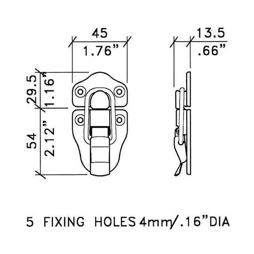 L0566 - Penn Elcom - L0566 - Large Draw Bolt
