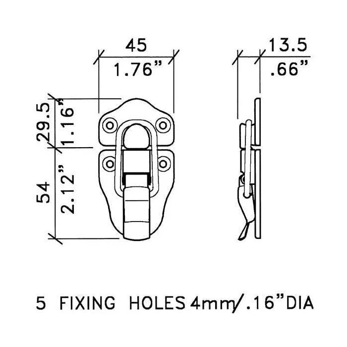 L0566 - Penn Elcom - L0566 - Large Draw Bolt