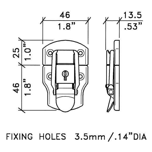 L0953N - Penn Elcom - L0953N - Lockable Draw Latch