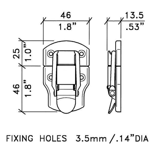 L0954N - Penn Elcom - L0954N - Non-Locking Draw Latch