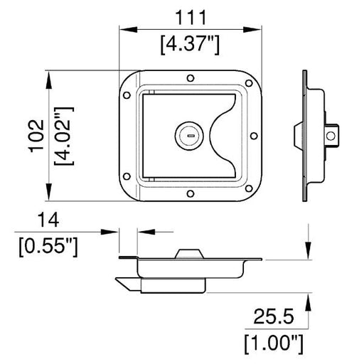 L1068Z - Penn Elcom - L1068Z - Medium Lockable Slam Latch.