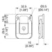 L1290C - Penn Elcom - L1290C - Small Chrome Draw Bolt with Key Lock.