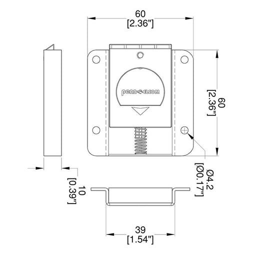 L2455 - Penn Elcom - L2455 - Small Slam Latch for Slam-Lid System