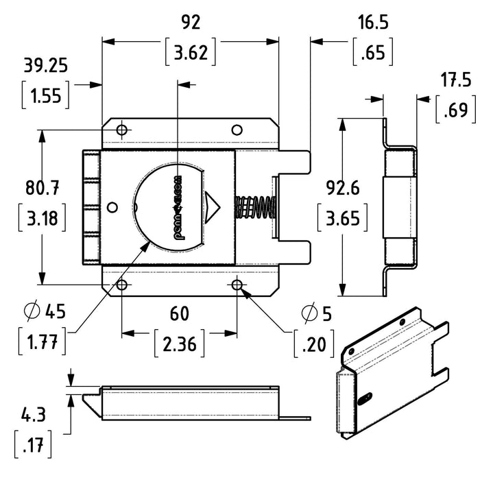 L2471 - Penn Elcom - L2471 - Slam Latch For Slam Lid System