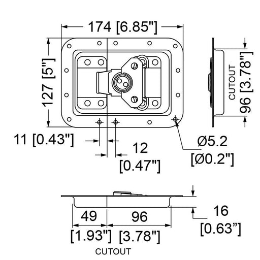 L944/530MOL - Penn Elcom - L944/530MOL - Split to Hole Centre 10mm