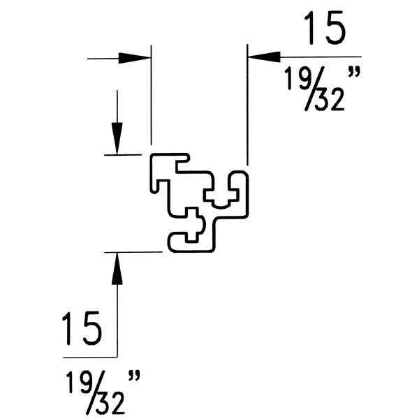 10301-20 - Penn Elcom - MSB - MSB Corner Extrusion.