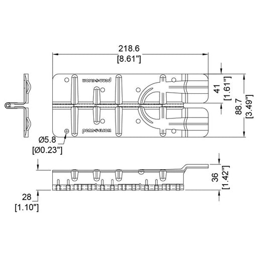 P1390GLV - Penn Elcom - P1390GLV - Pallet Collar Hinge.