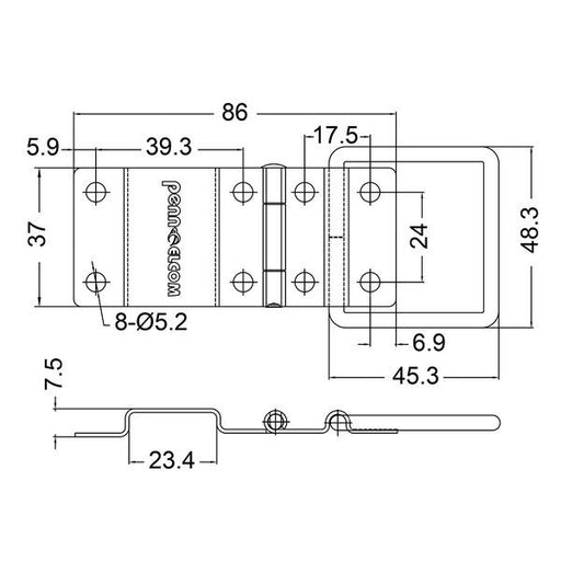 P1980C - Penn Elcom - P1980C - Strut Hinge