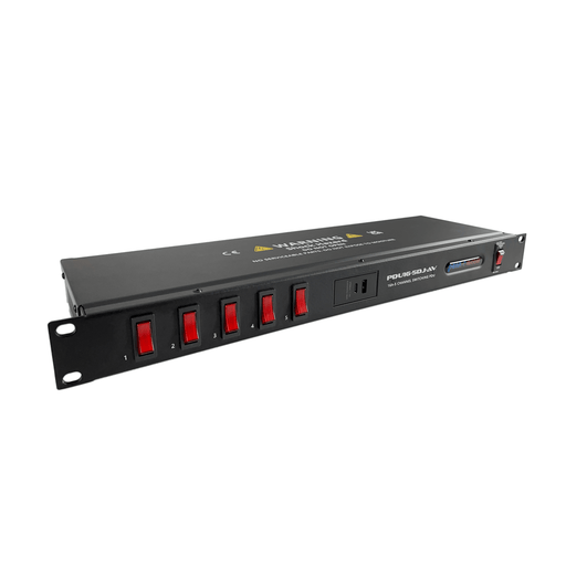 PDU16-5DJ-AV-AU - Penn Elcom - PDU16-5DJ-AV-AU - Type 1 1U 16A 5 Channel Switched Power Distribution Unit.
