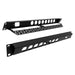 R1270-1U-IEC - Penn Elcom - R1270-1U-IEC - 1U Reversible Tilted Rack Panel with Lacing Bar - Punched for 8 x D-Series and 1x IEC Plug.
