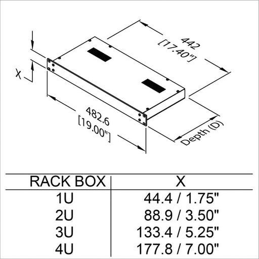 R2110/2UK - Penn Elcom - R2110/2UK - 300mm Deep Rack Box