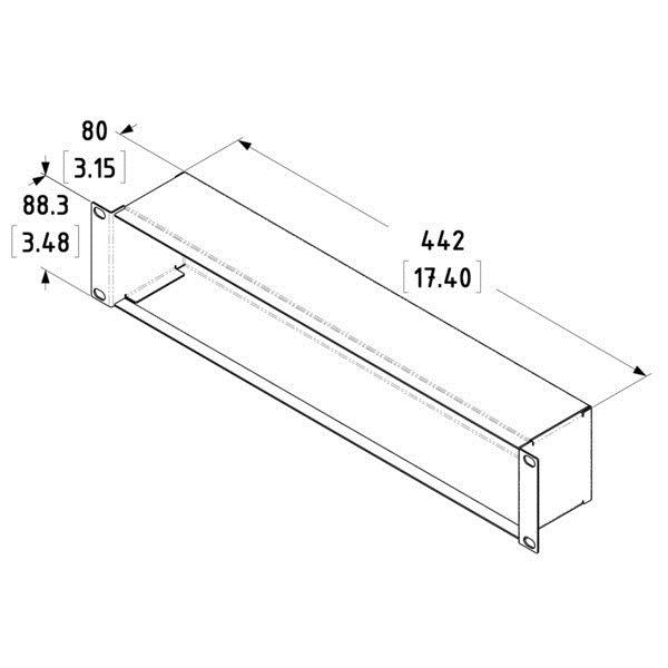R2680-4U - Penn Elcom - R2680 - Rack Box For Rack Panels