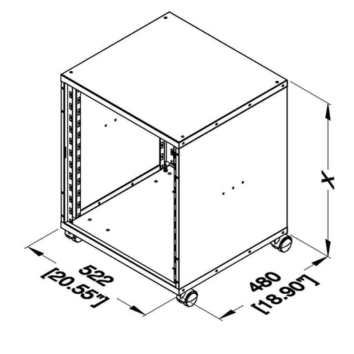 R8400-06 - Penn Elcom - R8400 Series Flat Pack Rack System.
