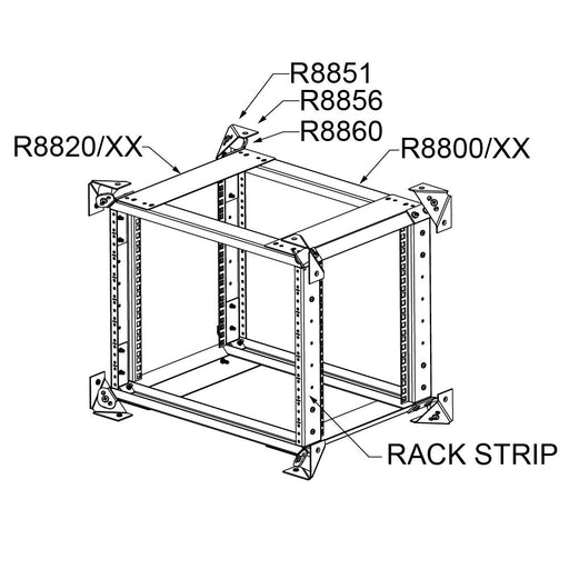 R8800-70 - Penn Elcom - R8800-70 - 19" Crossbar For Use With Door Hinge.