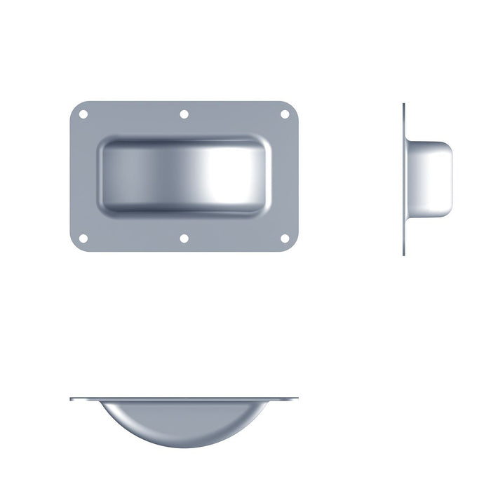 W0968Z - Penn Elcom - W0968Z - Recessed Castor Dish.