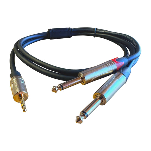 PL-C01-3-JK-2M - ProLink - PL-C01-3-JK-2M - 2m 3.5mm Jack to 2 x 1/4" Jacks.