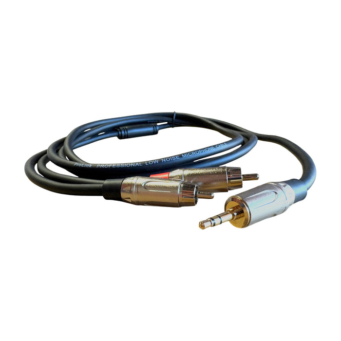PL-C01-3-RCA-2M - ProLink - PL-C01-3-RCA-2M - 2m 3.5mm Jack to 2 x RCA's.