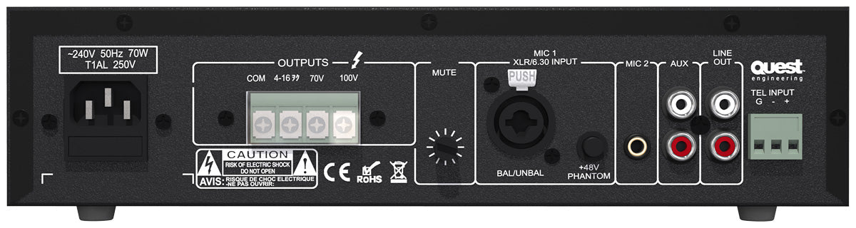 QTA4040M - Quest - QTA4040M - Mixer Amplifier
