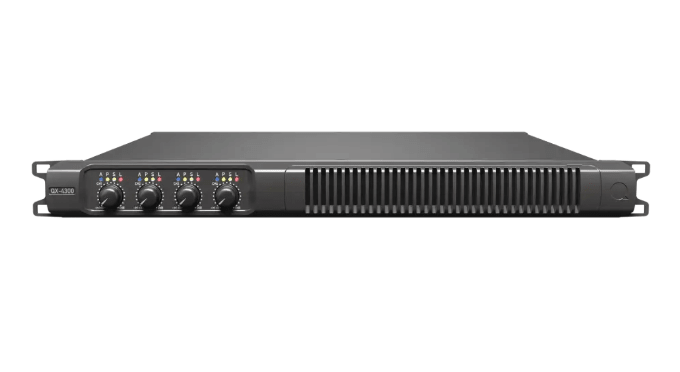 QX4300 - Quest - QX4300 - 4 x Channel Power amplifier, 300W per ch,4Ω-16Ω, 70v-100v, analogue input. Optional Dante/AES67 Version.