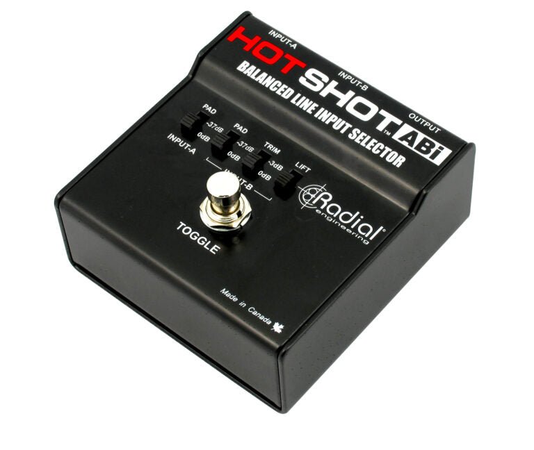 HOTSHOT-ABI - Radial Engineering - Hotshot - ABI - Footswitch Selector for Balanced Inputs.