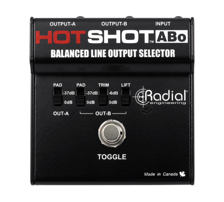 HOTSHOT-ABO - Radial Engineering - Hotshot - ABO - Footswitch Selector for Balanced Outputs.