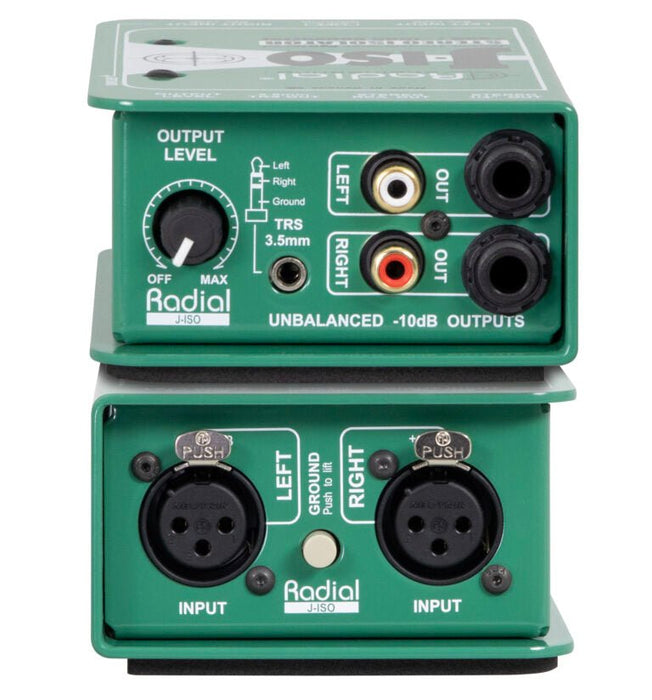 J-ISO - Radial Engineering - J-ISO - Stereo +4dB to -10dB Converters And Isolator.