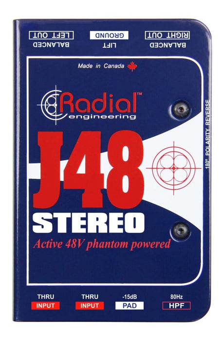J48-STEREO - Radial Engineering - J48-Stereo - Phantom Powered Stereo Active Direct Box.