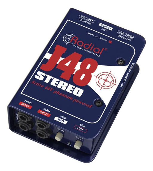 J48-STEREO - Radial Engineering - J48-Stereo - Phantom Powered Stereo Active Direct Box.