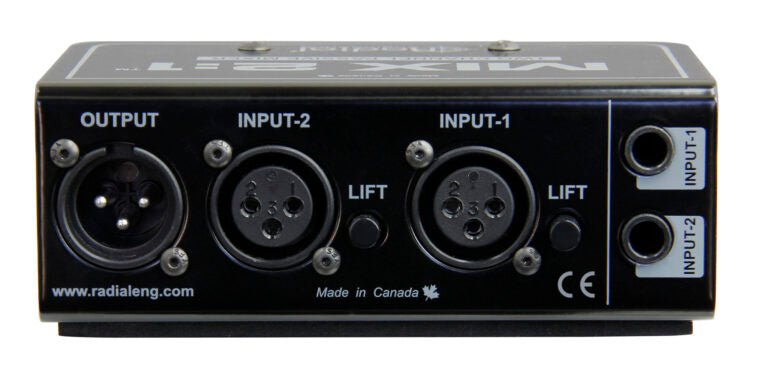 MIX-2:1 - Radial Engineering - MIX-2:1 - Two-channel Audio Combiner & Mixer.
