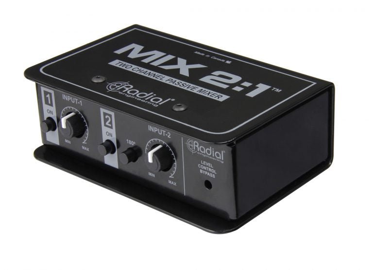 MIX-2:1 - Radial Engineering - MIX-2:1 - Two-channel Audio Combiner & Mixer.