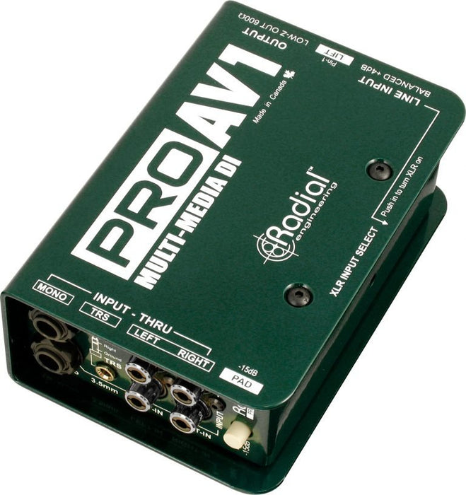 PROAV1 - Radial Engineering - ProAV1 - Single Channel Passive Multimedia Direct Box.