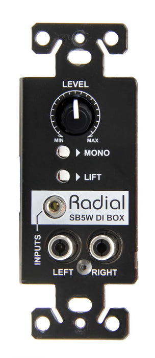 SB-5W - Radial Engineering - StageBug SB-5W - Passive Wall-mountable Stereo Direct Box.
