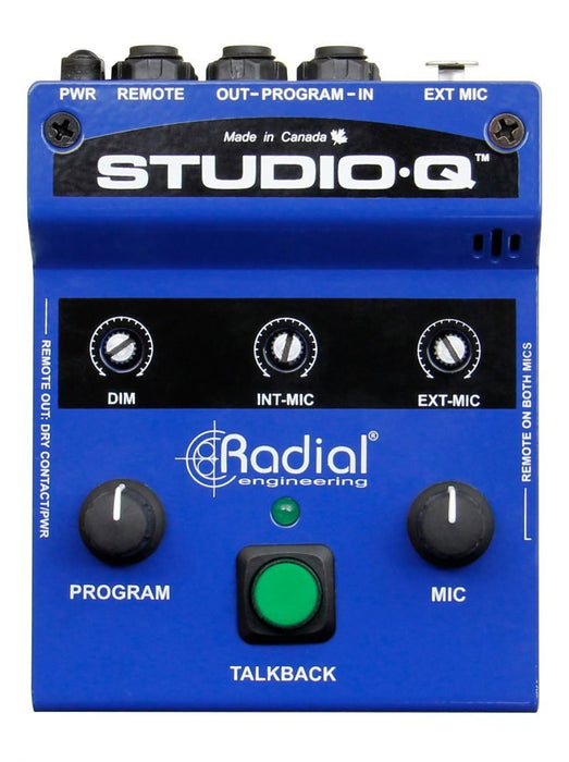 STUDIO-Q - Radial Engineering - Studio-Q - Desktop Cue & Talkback Controller.