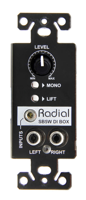 Radial Engineering - StageBug SB-5W - Passive Wall-mountable Stereo Direct Box.