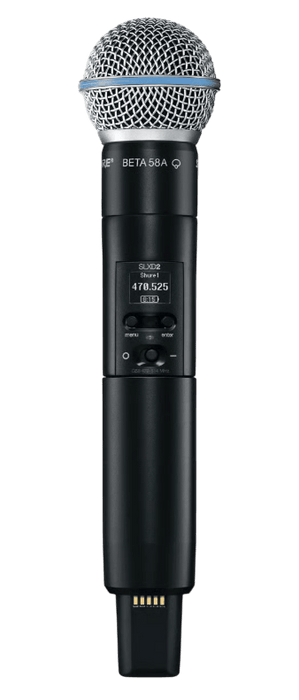 SLXD2-BETA58-H57 - Shure - SLXD2-BETA58-H57 - Digital Wireless Handheld Transmitter (520-564 Mhz)