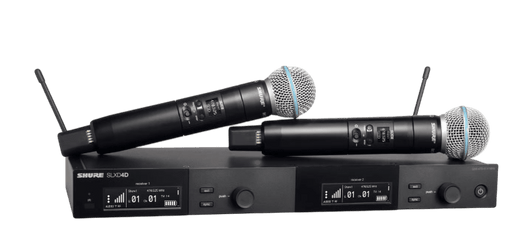 SLXD24D-BETA58-H57 - Shure - SLXD24D-BETA58-H57 - Digital Wireless Dual Handheld System (520-564 Mhz)