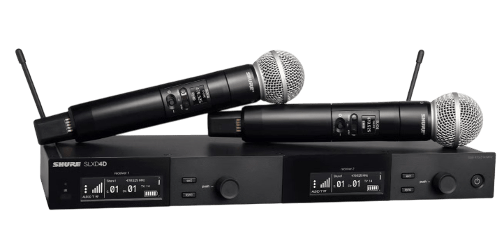 SLXD24D-SM58-H57 - Shure - SLXD24D-SM58-H57 - Digital Wireless Dual Handheld System (520-564 Mhz)