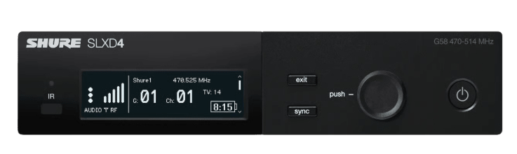 SLXD4-H57 - Shure - SLXD4-H57 - Digital Wireless Receiver (520-564 Mhz)